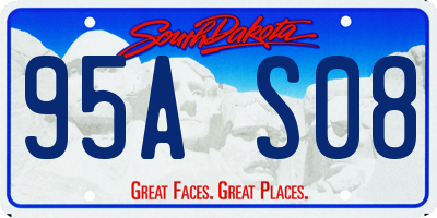 SD license plate 95AS08
