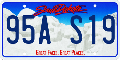 SD license plate 95AS19