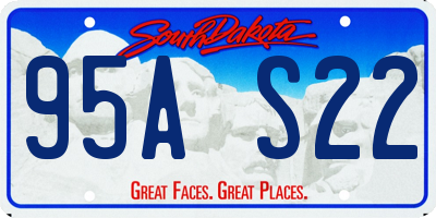 SD license plate 95AS22