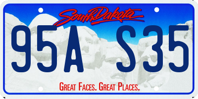 SD license plate 95AS35