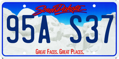 SD license plate 95AS37