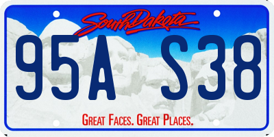 SD license plate 95AS38
