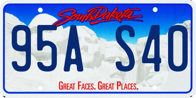 SD license plate 95AS40