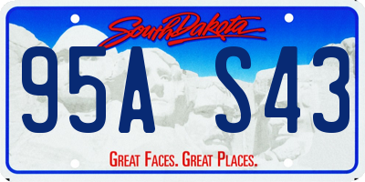 SD license plate 95AS43