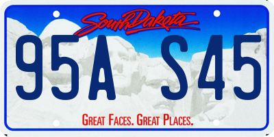 SD license plate 95AS45