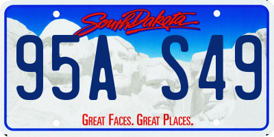 SD license plate 95AS49