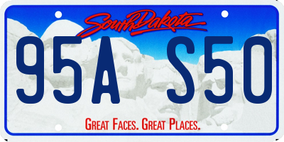 SD license plate 95AS50