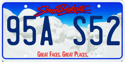 SD license plate 95AS52