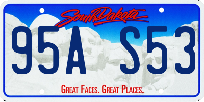 SD license plate 95AS53