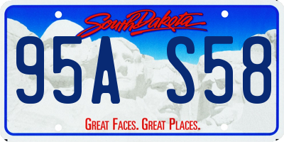 SD license plate 95AS58