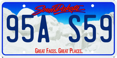 SD license plate 95AS59
