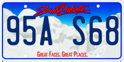 SD license plate 95AS68