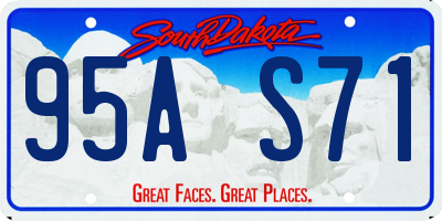 SD license plate 95AS71