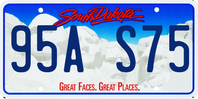 SD license plate 95AS75