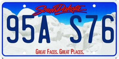 SD license plate 95AS76