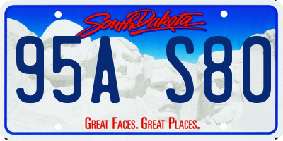 SD license plate 95AS80