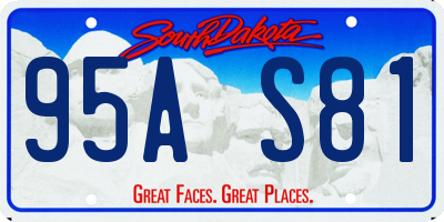 SD license plate 95AS81