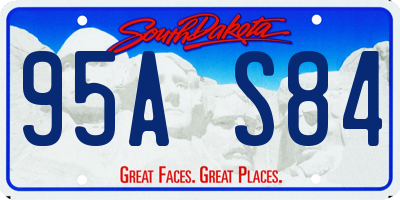 SD license plate 95AS84