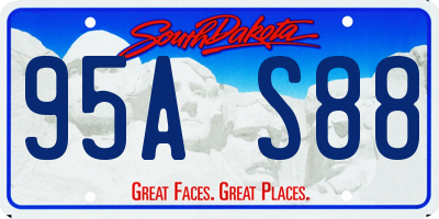 SD license plate 95AS88