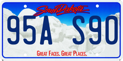SD license plate 95AS90