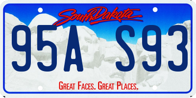 SD license plate 95AS93