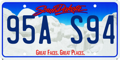 SD license plate 95AS94