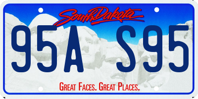 SD license plate 95AS95