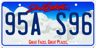 SD license plate 95AS96