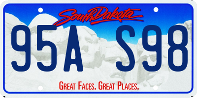 SD license plate 95AS98