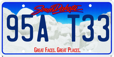 SD license plate 95AT33