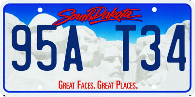 SD license plate 95AT34