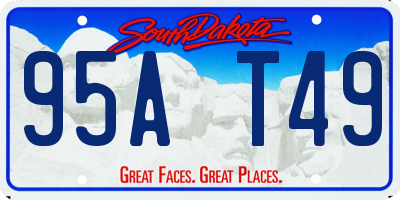 SD license plate 95AT49