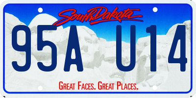 SD license plate 95AU14