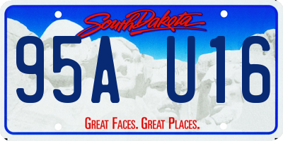SD license plate 95AU16