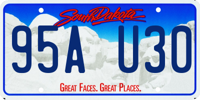 SD license plate 95AU30