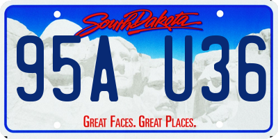 SD license plate 95AU36