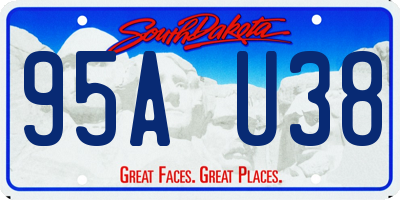 SD license plate 95AU38