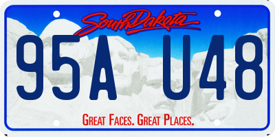 SD license plate 95AU48