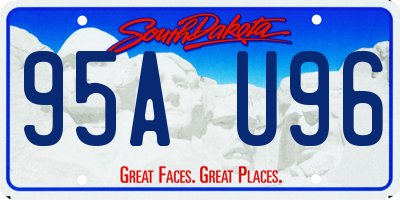 SD license plate 95AU96