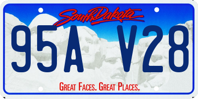 SD license plate 95AV28
