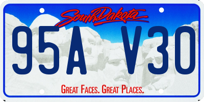 SD license plate 95AV30