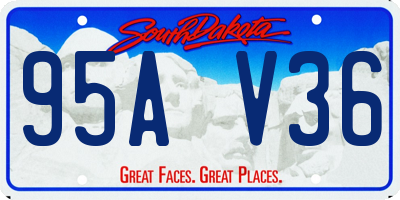 SD license plate 95AV36