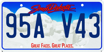 SD license plate 95AV43