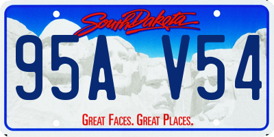 SD license plate 95AV54