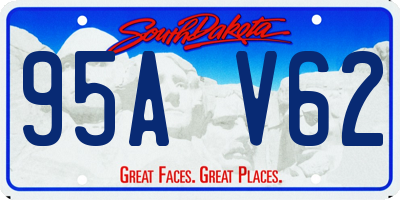 SD license plate 95AV62