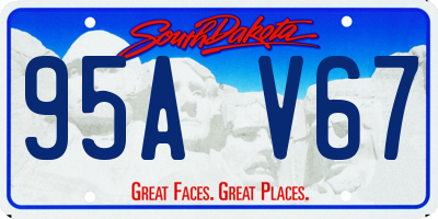 SD license plate 95AV67