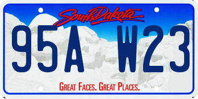 SD license plate 95AW23