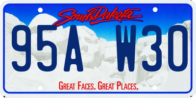 SD license plate 95AW30