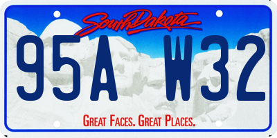 SD license plate 95AW32