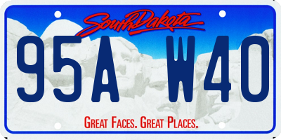SD license plate 95AW40